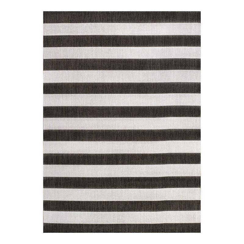 Negril Two Tone Wide Stripe Indoor/Outdoor Area Rug