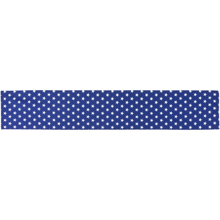 72" White Stars Patriotic Table Runner