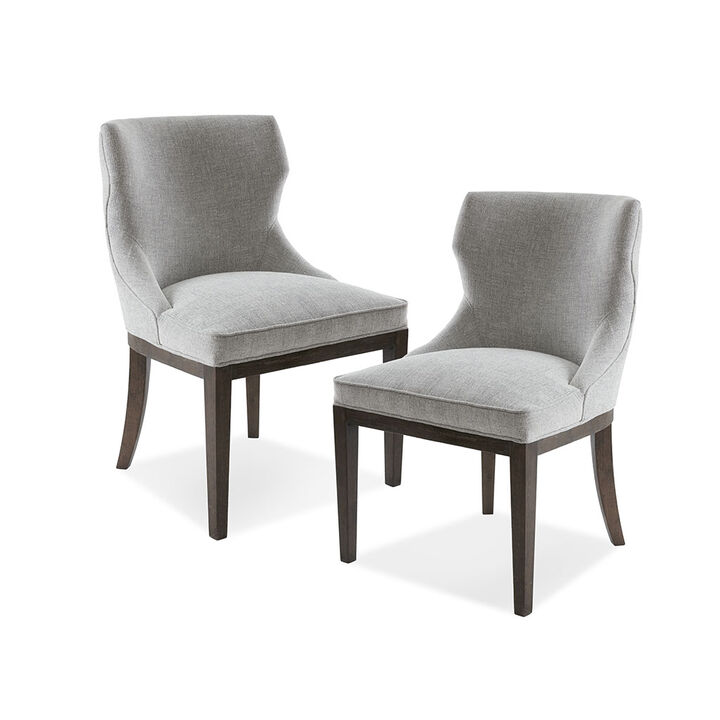 Gracie Mills Julienne Set of 2 Solid Wood High-Backed Dining Chairs