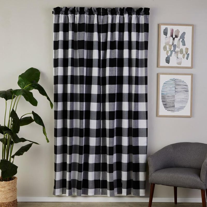 SKL Home By Saturday Knight Ltd Grandin Curtain Panel - 40X84", White/Black