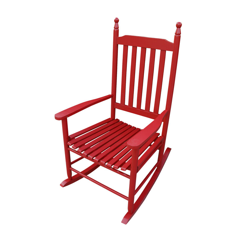 wooden porch rocker chair Red
