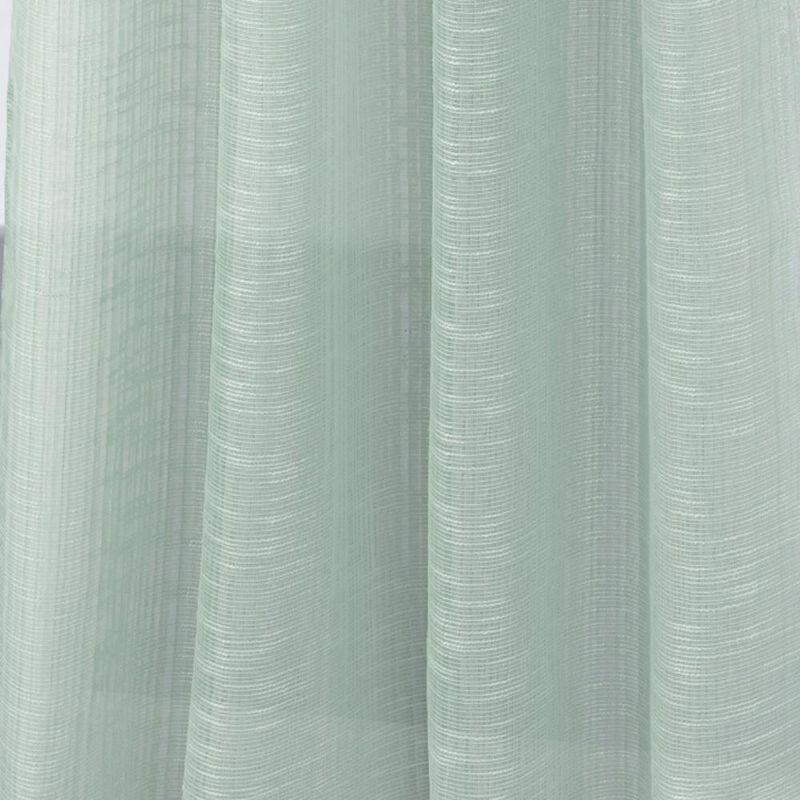 RT Designers Collection Dexter Linen Texture Grommet Sheer Light Filtering Window Curtain Panel 54" x 90" Teal