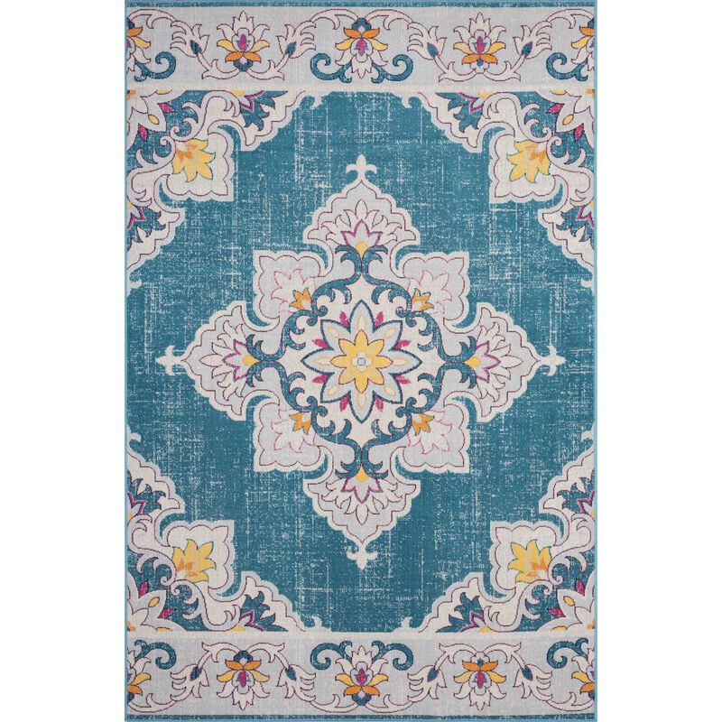 Medallion Rectangular Outdoor Area Throw Rug