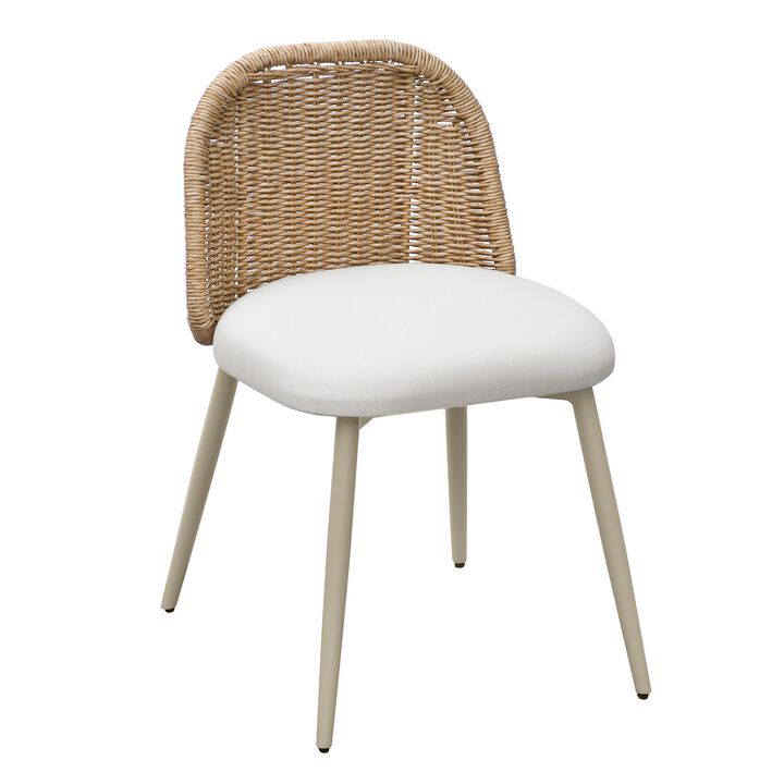 Alexa Cream Outdoor Dining Chair