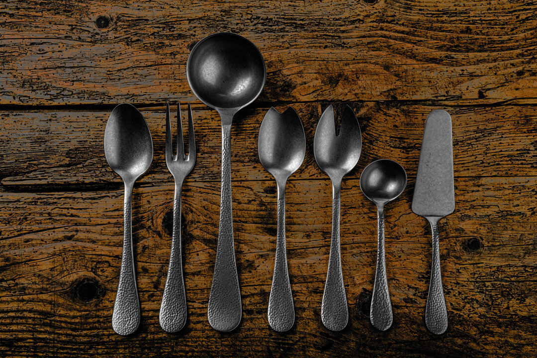 Epoque 2-Piece Serving Set in Pewter Black Gold