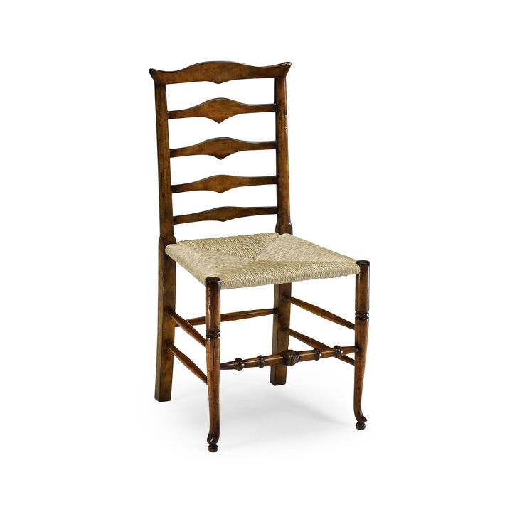 Walnut Triangular Ladderback Side Chair