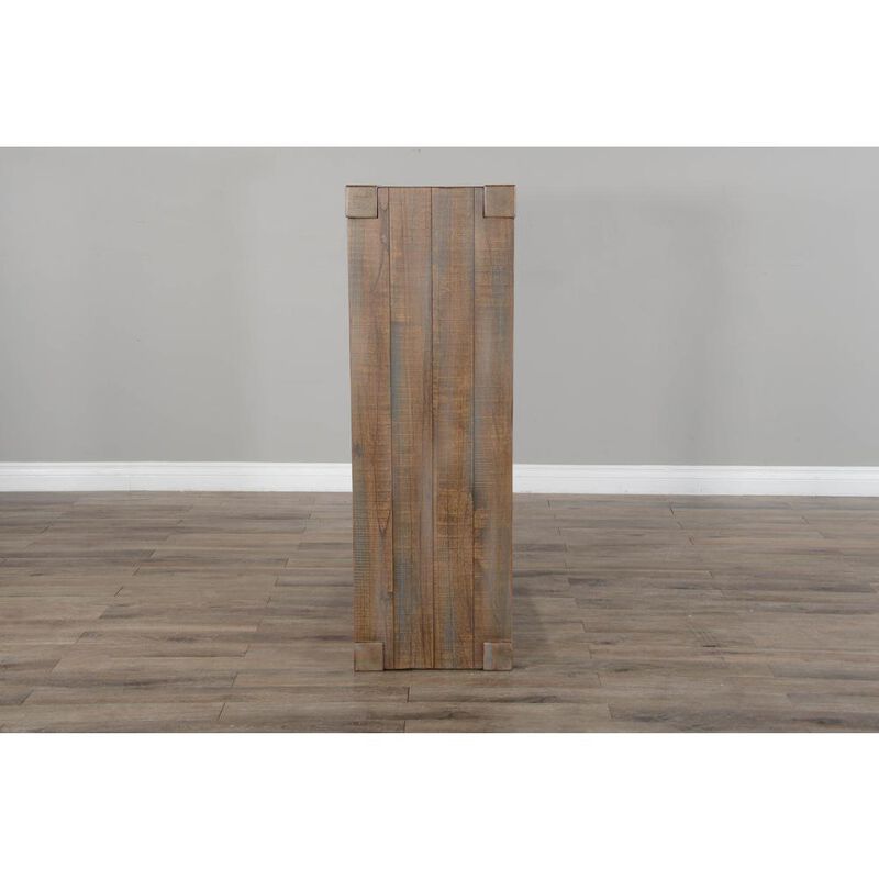 Sunny Designs 48 Sleek and Modern Wood Sofa Table in Weathered Brown