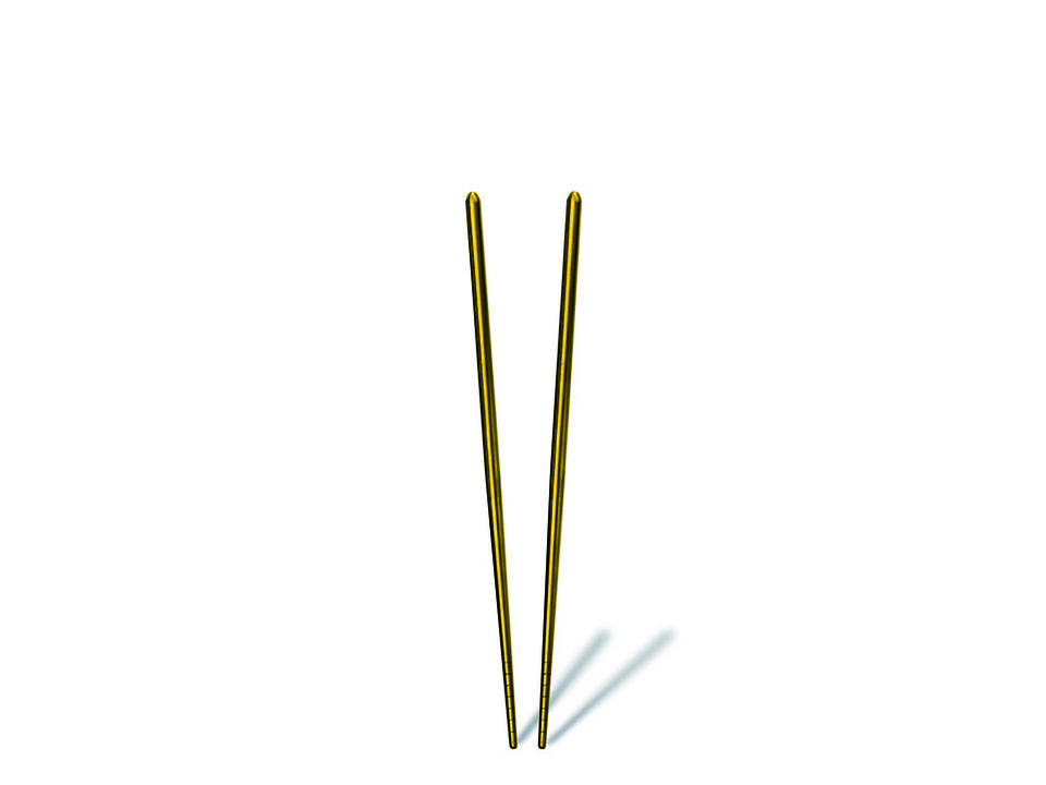 Chopsticks (2 Pieces) - Gold