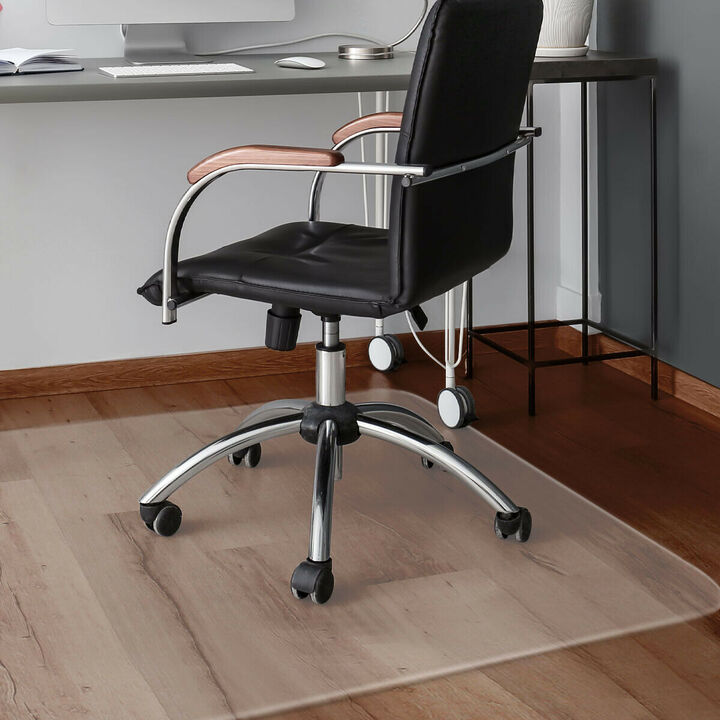 Costway 47'' x 59'' PVC Chair Floor Mat Home Office Protector For Hard Wood Floors