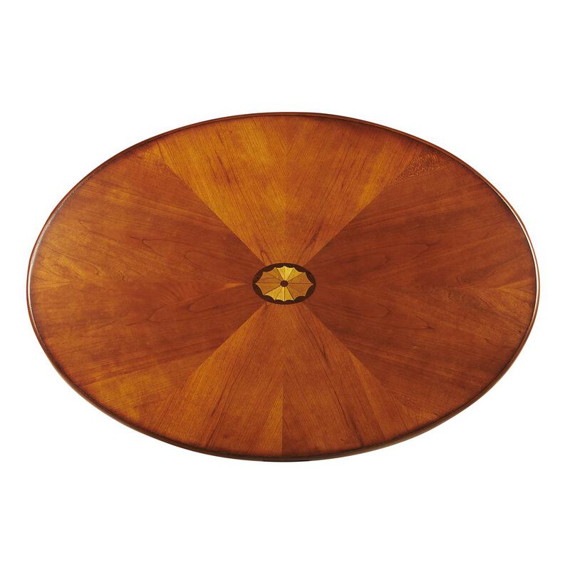 Butler Specialty Company Clayton Oval Wood Coffee Table, Medium Brown