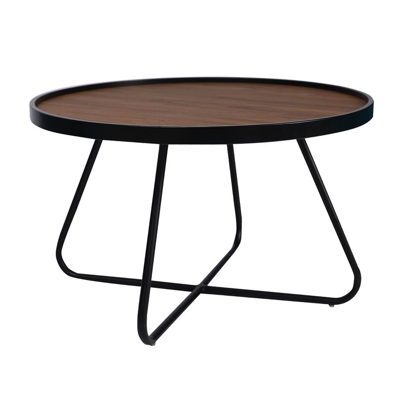 Modern MDF top coffee Table with powder coated metal t