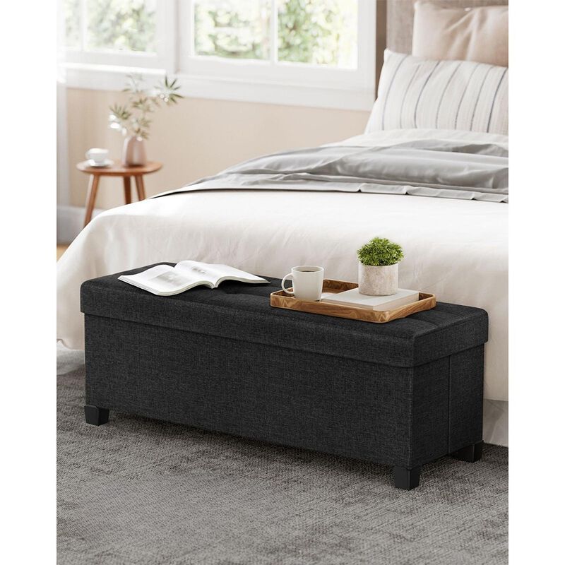 Storage Ottoman Bench for Bedroom, Living Room, or Entryway