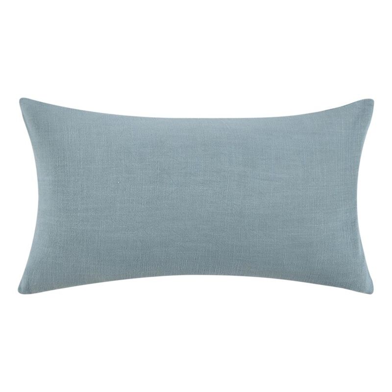 Kosas Home Breton 14x26 Cotton Linen Blend Throw Pillow, Blue