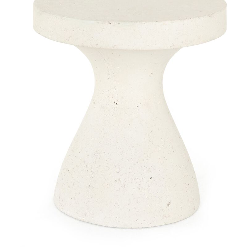 Koda Outdoor End Table - Textured White