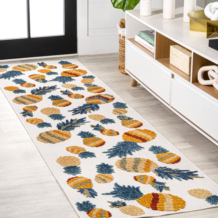 Ananas Bold Pineapple High-Low Indoor/Outdoor Area Rug