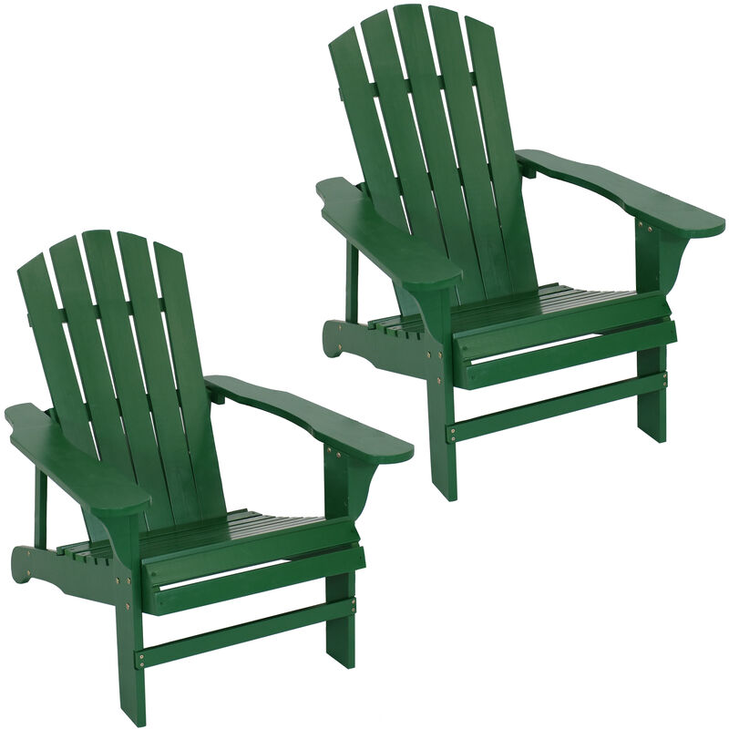 Sunnydaze Coastal Bliss Fir Wood Adirondack Chair