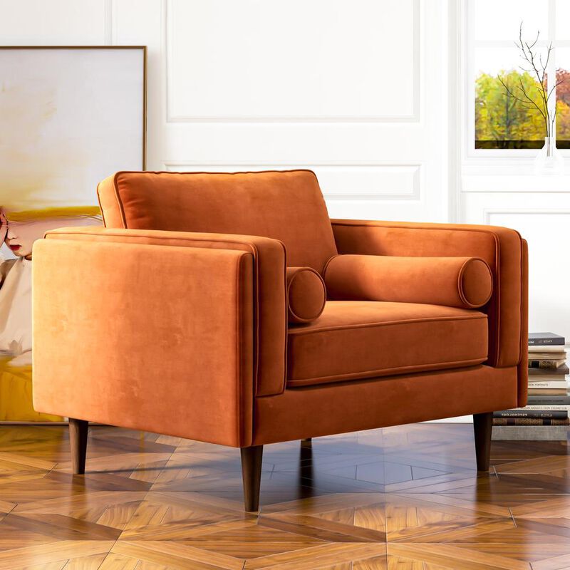 Ashcroft Furniture Co Amber Velvet Lounge Chair