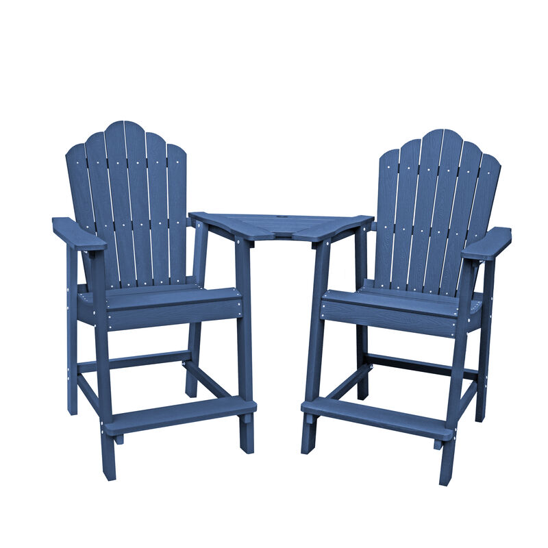 MONDAWE  2 Piece Outdoor Porch Chairs with 2 in. Hole Connecting Tray