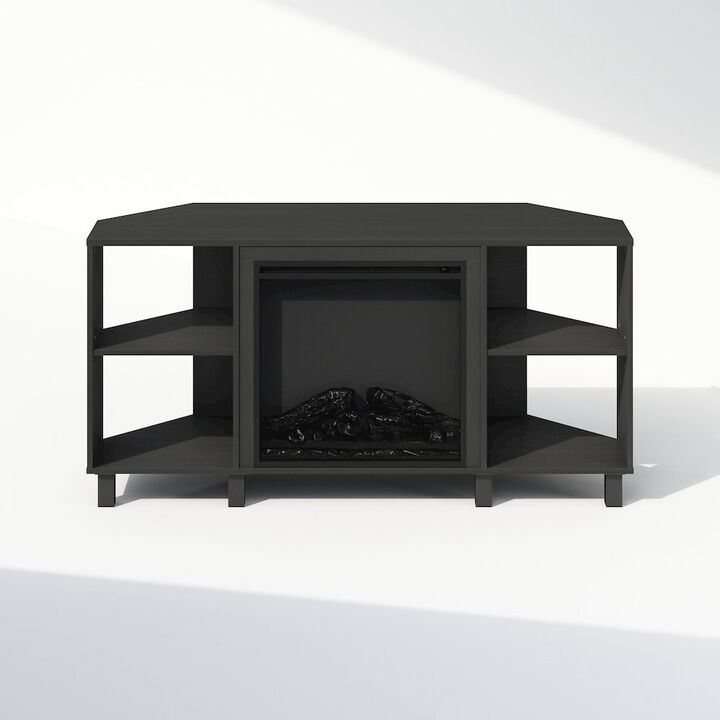 Electric Fireplace Corner TV Stand, Entertainment Center for TV up to 55 Inch