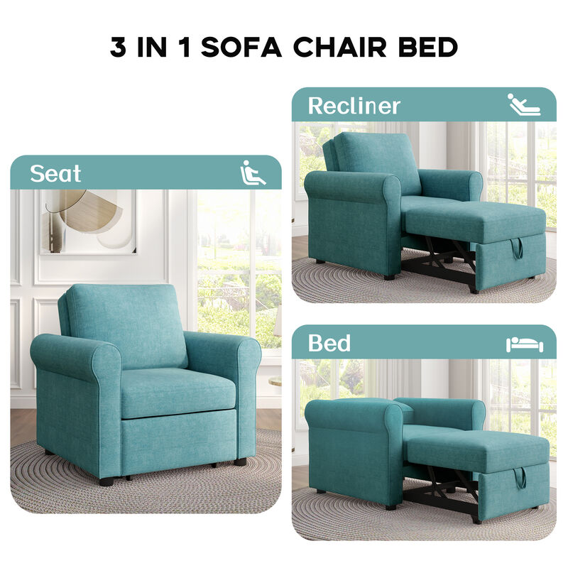 Merax 3-in-1 Sofa Convertible Sleeper Chair Bed