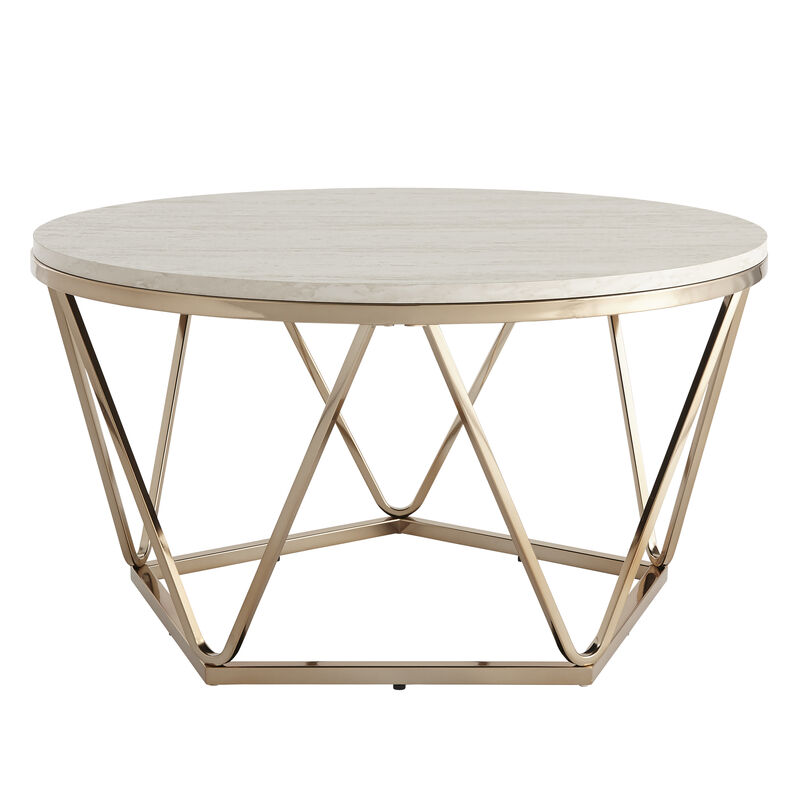 Bideford Round Marble Cocktail Table