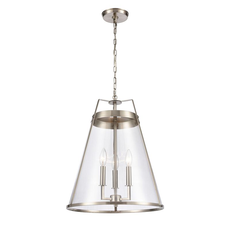 Judy 16'' Wide Silver 3-Light Pendant