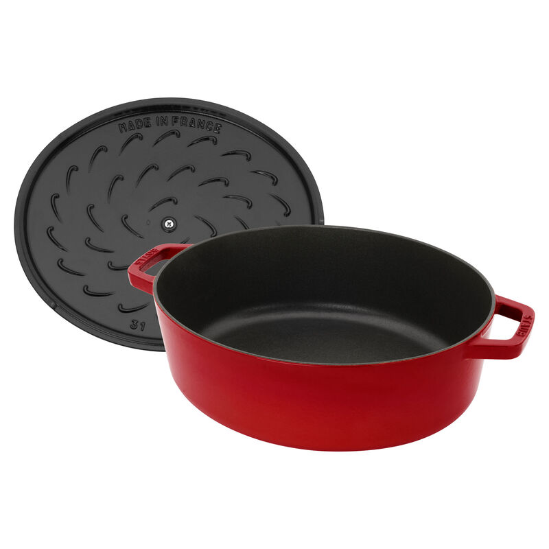 Staub Cast Iron 6.25-qt Shallow Oval Dutch Oven - Citron