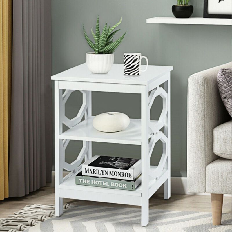 3-tier Nightstand Sofa Side End Accent Table