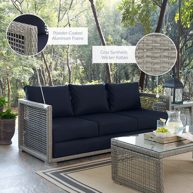 Modway - Aura Outdoor Patio Wicker Rattan Sofa