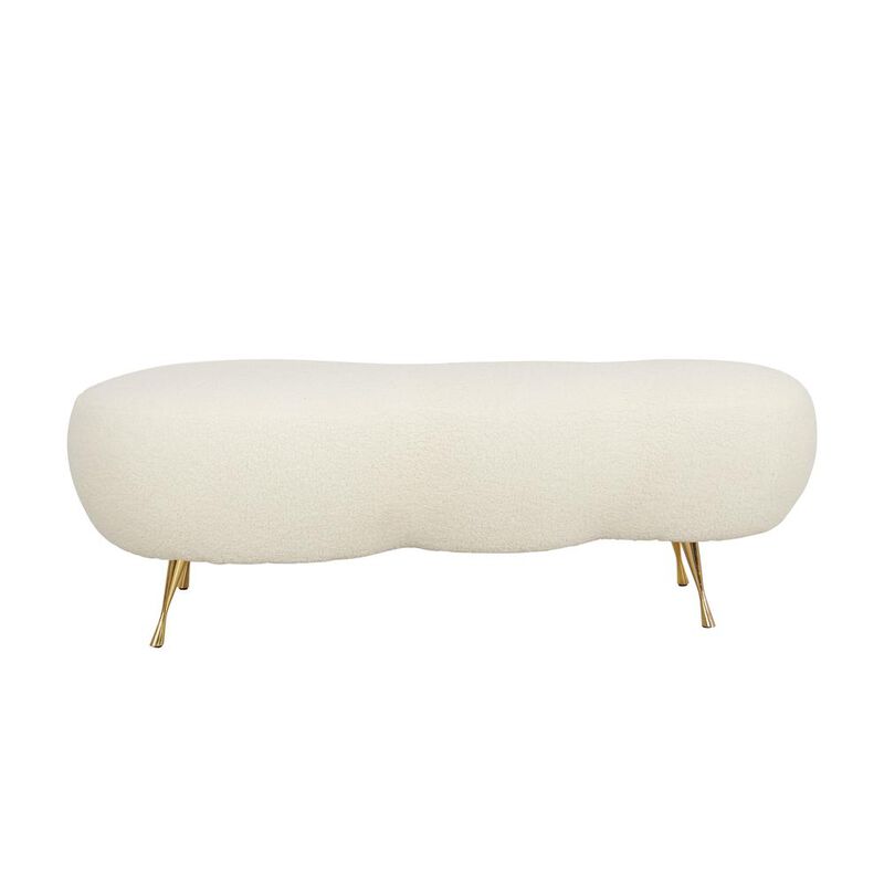 Belen Kox Plush Shearling Glam Bench, Belen Kox