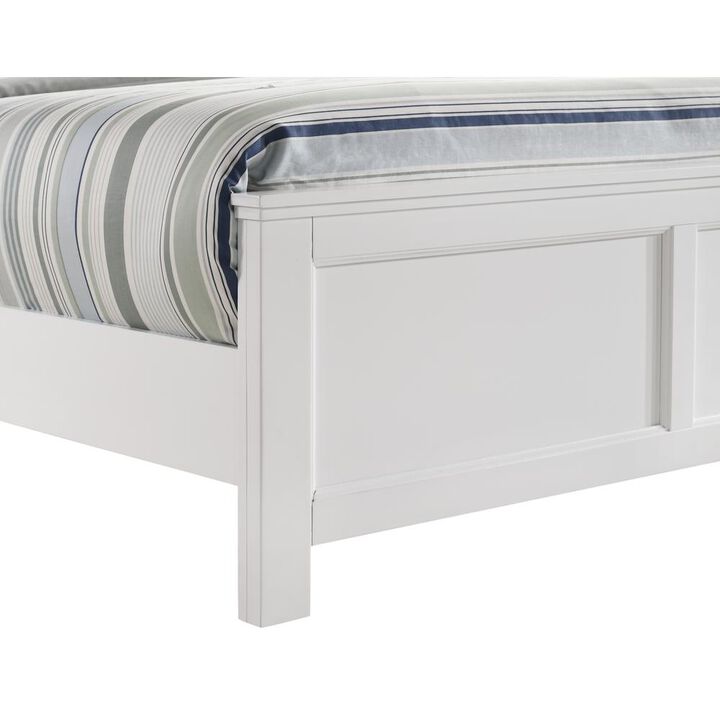 New Classic Furniture Furniture Andover Contemporary Solid Wood 5/0 Queen Bed in White