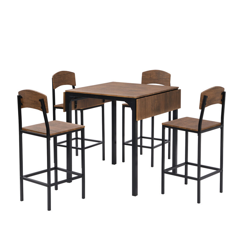 Merax 5-piece Counter Height Dining Table Set