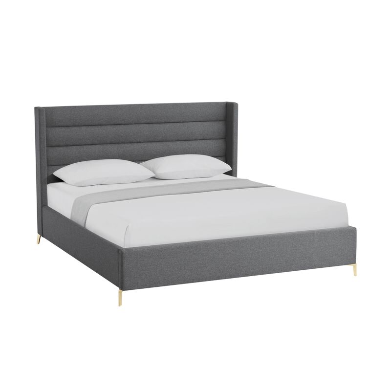 Inspired Home Ames Velvet Platform Bed