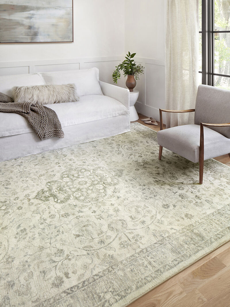 Rosette ROS02 Ivory/Silver 5' x 7'6" Rug
