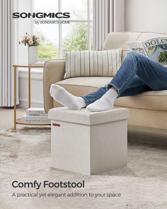 Reinforced Storage Ottoman Foot Stool – Compact Seating with Hidden Storage and 660 lb Weight Limit