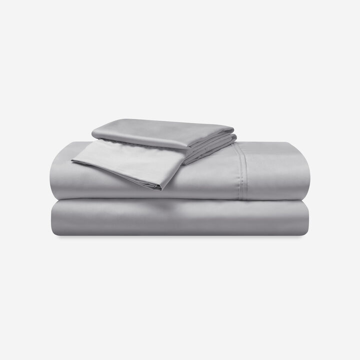 Hyper-Cotton Twin XL Sheet Set - Light Grey