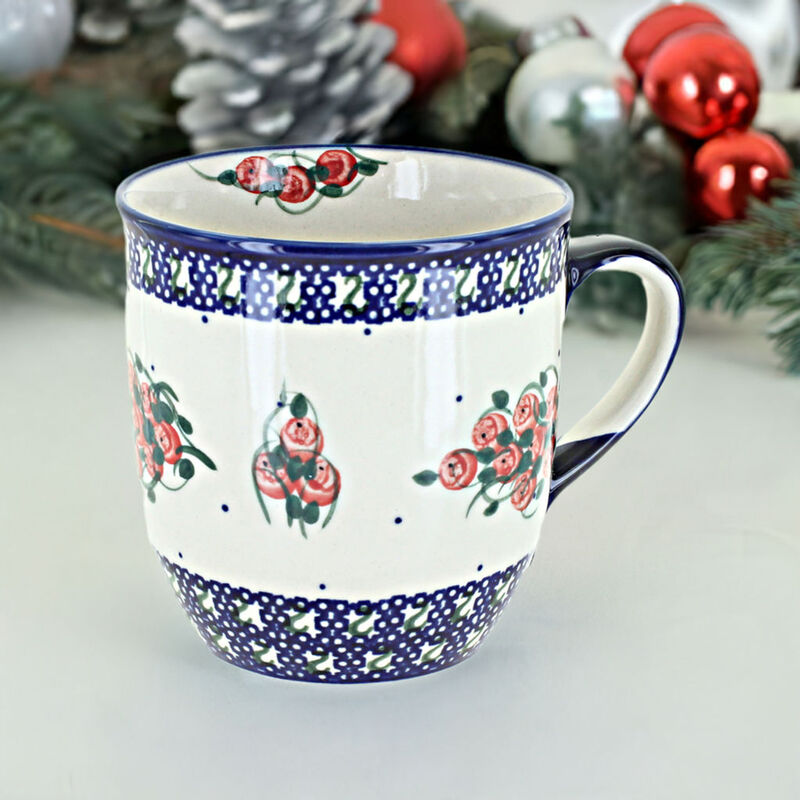 Blue Rose Polish Pottery Pastel Parfait Coffee Mug