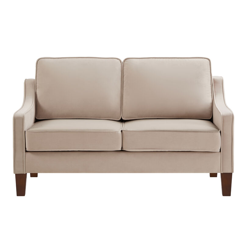 Merax Upholstered Velvet Sofa Couch with Wood legs