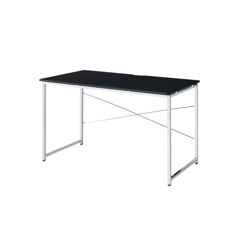 Tennis Writing Desk, Black & Chrome Finish 93195