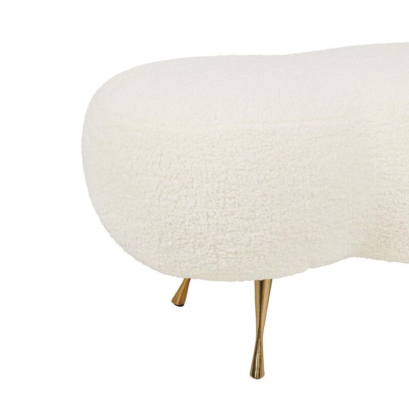 Belen Kox Plush Shearling Glam Bench, Belen Kox