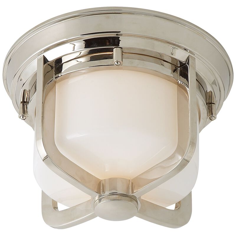 Milton Short Flush Mount in Polished Nickel