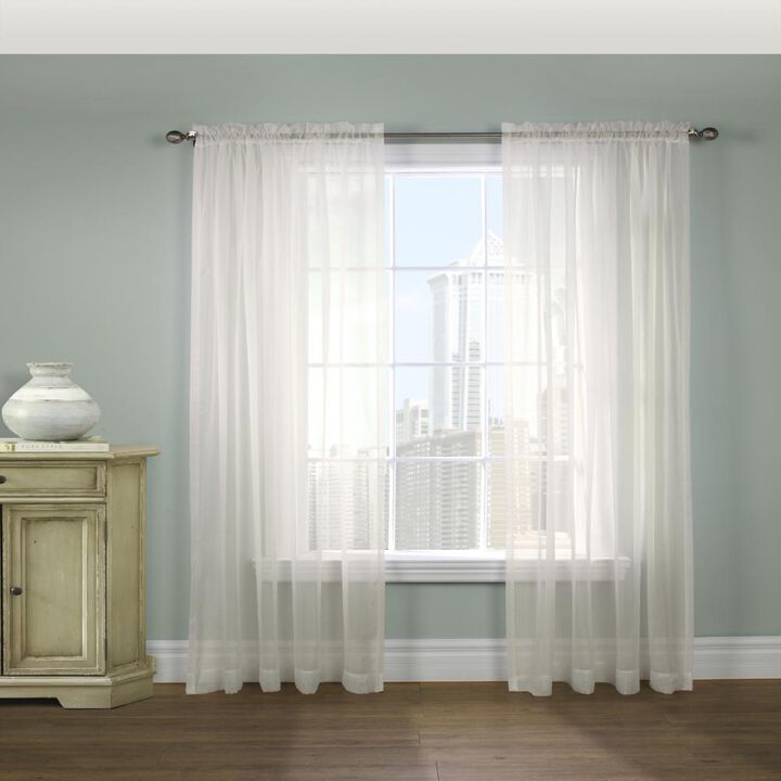 Habitat Rhapsody Voile Sheer Rod Pocket Light Filtering style Allows Natural Light Flow Curtain Panel Shell