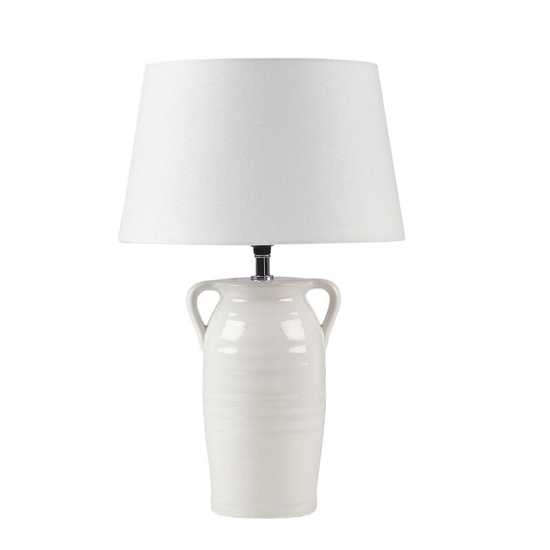 Gracie Mills Woodward Vase-Shaped Ceramic Table Lamp with Handles