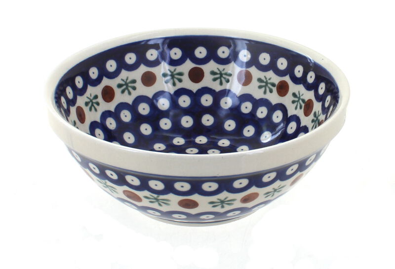 Blue Rose Polish Pottery Nature Small Serving Bowl