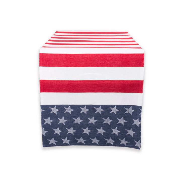 54" Stars and Stripes Americana 4th of July Table Runner