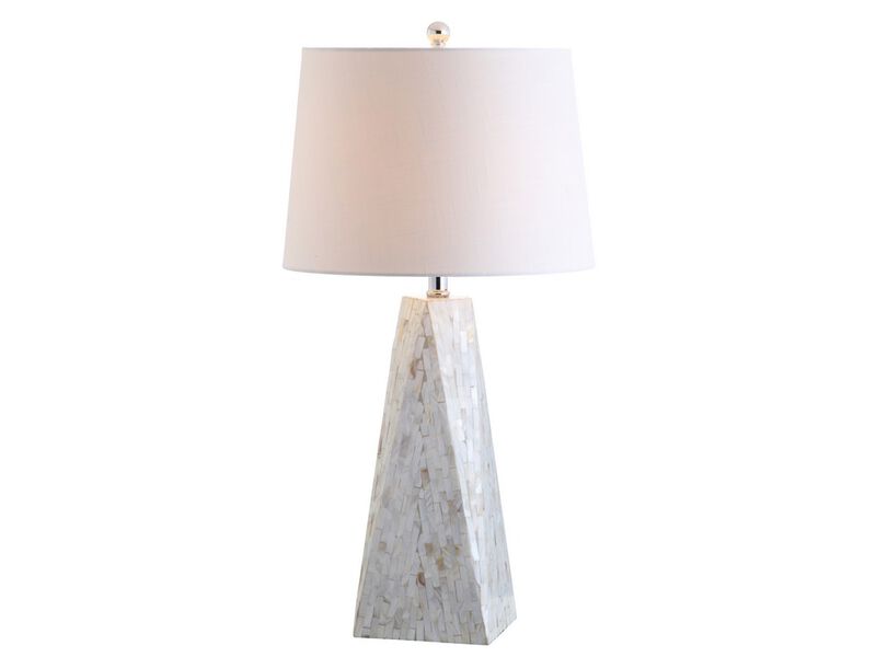 Naeva 28" Seashell LED Table Lamp, Pearl