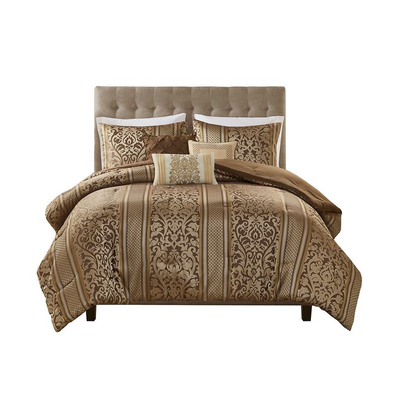 Gracie Mills Claire 6 Piece Jacquard Comforter Set - King/Cal King