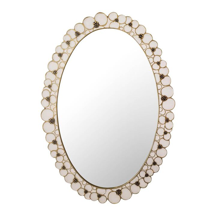 Belen Kox Artisan Floral Oval Mirror, Belen Kox