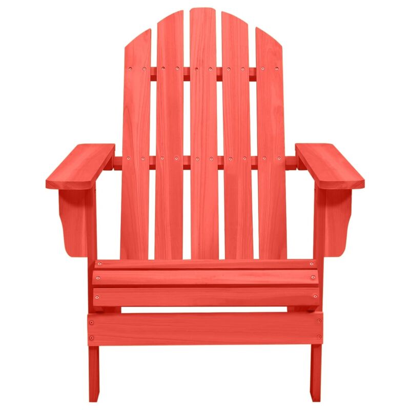 vidaXL Patio Adirondack Chair Solid Fir Wood Red