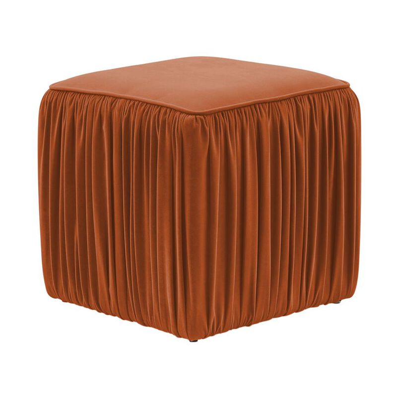 Belen Kox Elegant Pleated Velvet Ottoman, Belen Kox